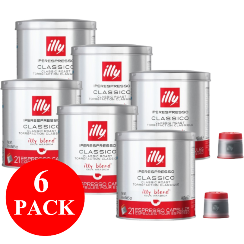 6 x illy Classico Iperespresso Capsules 21pcs 140g