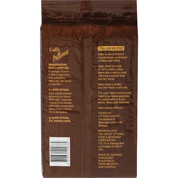 2 x Vittoria Ground Coffee Italian Blend 1kg
