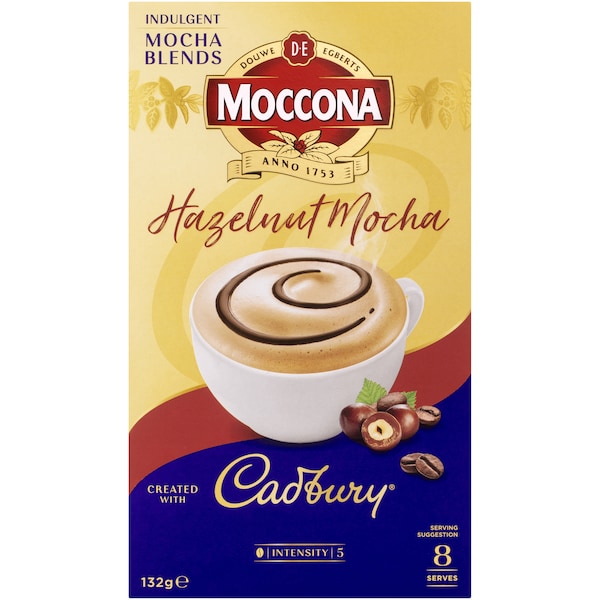 Moccona Cadbury Hazelnut Mocha Sachets 40 Pack