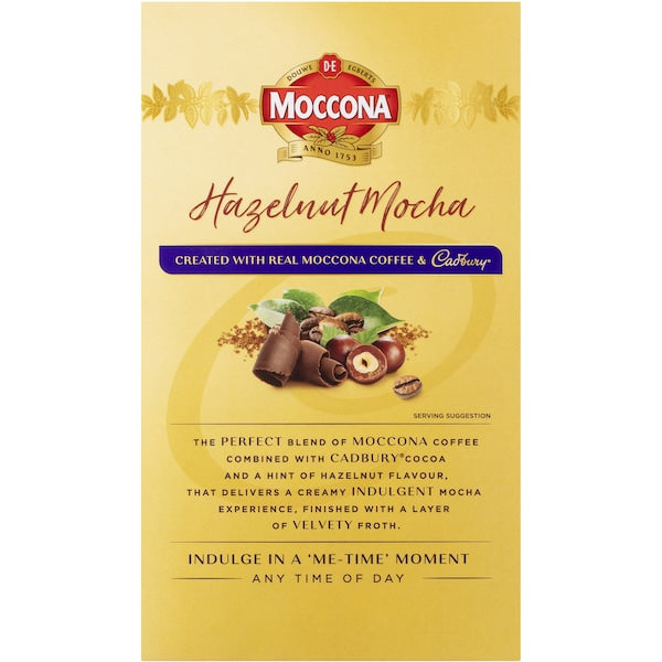 Moccona Cadbury Hazelnut Mocha Sachets 40 Pack