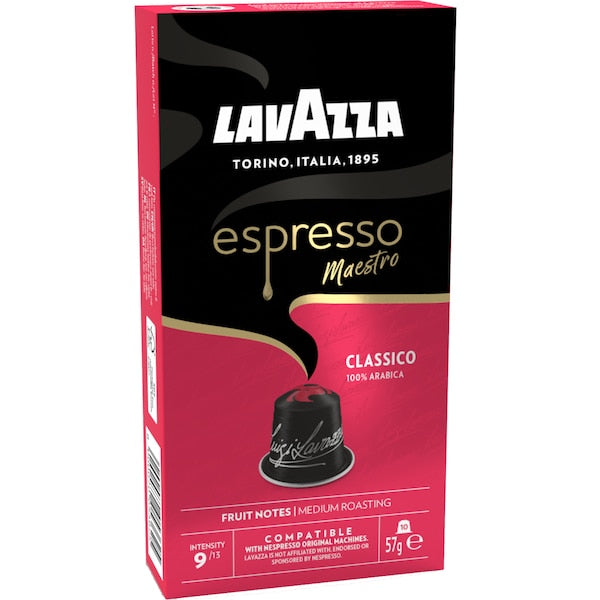 Lavazza Espresso Classico Nespresso Compatible Coffee Pods 100 Pack