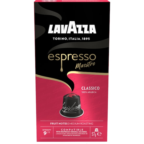 Lavazza Espresso Classico Nespresso Compatible Coffee Pods 100 Pack