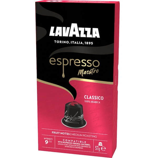 Lavazza Espresso Classico Nespresso Compatible Coffee Pods 100 Pack
