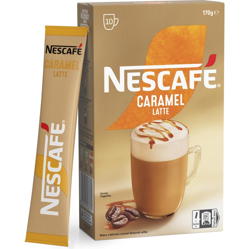 Nescafe Caramel Latte Coffee Sachets 100 Pack