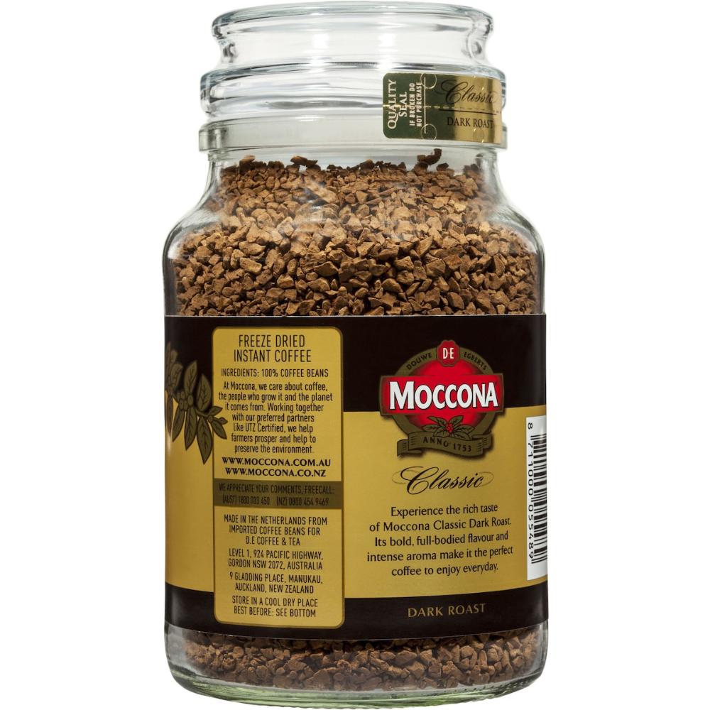 3 x Moccona Freeze Dried Instant Coffee Classic Dark Roast 200g