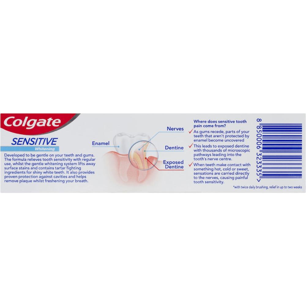 5 x Colgate Sensitive Toothpaste Whitening 110g
