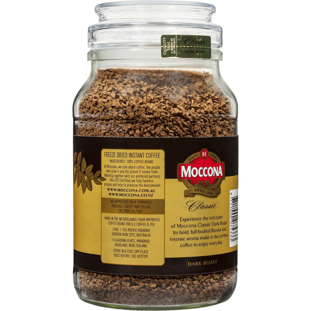 Moccona Freeze Dried Instant Coffee Classic Dark Roast 400g