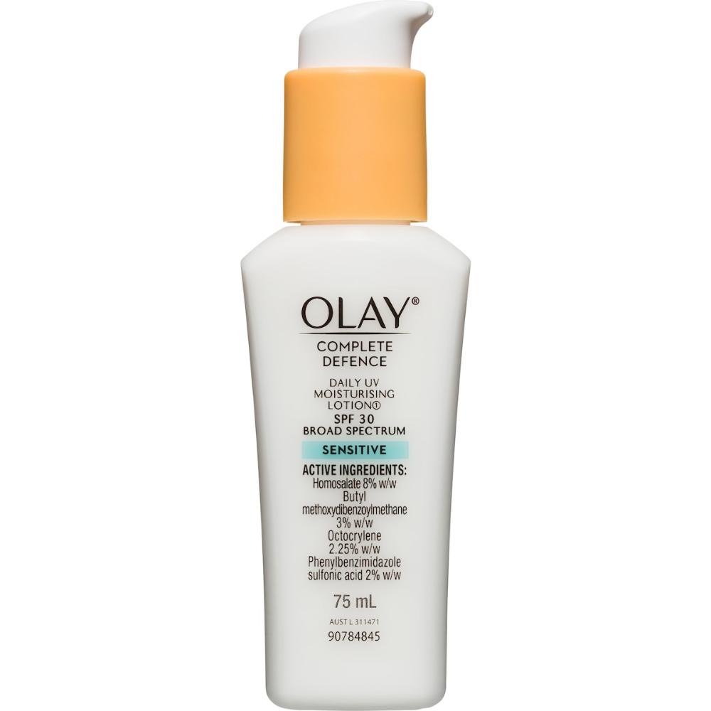 2 x Olay Moisturising Lotion Complete Defence Sensitive Spf30 75ml