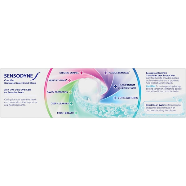 3 x Sensodyne Complete Care Cool Mint Sensitivity Toothpaste 100g