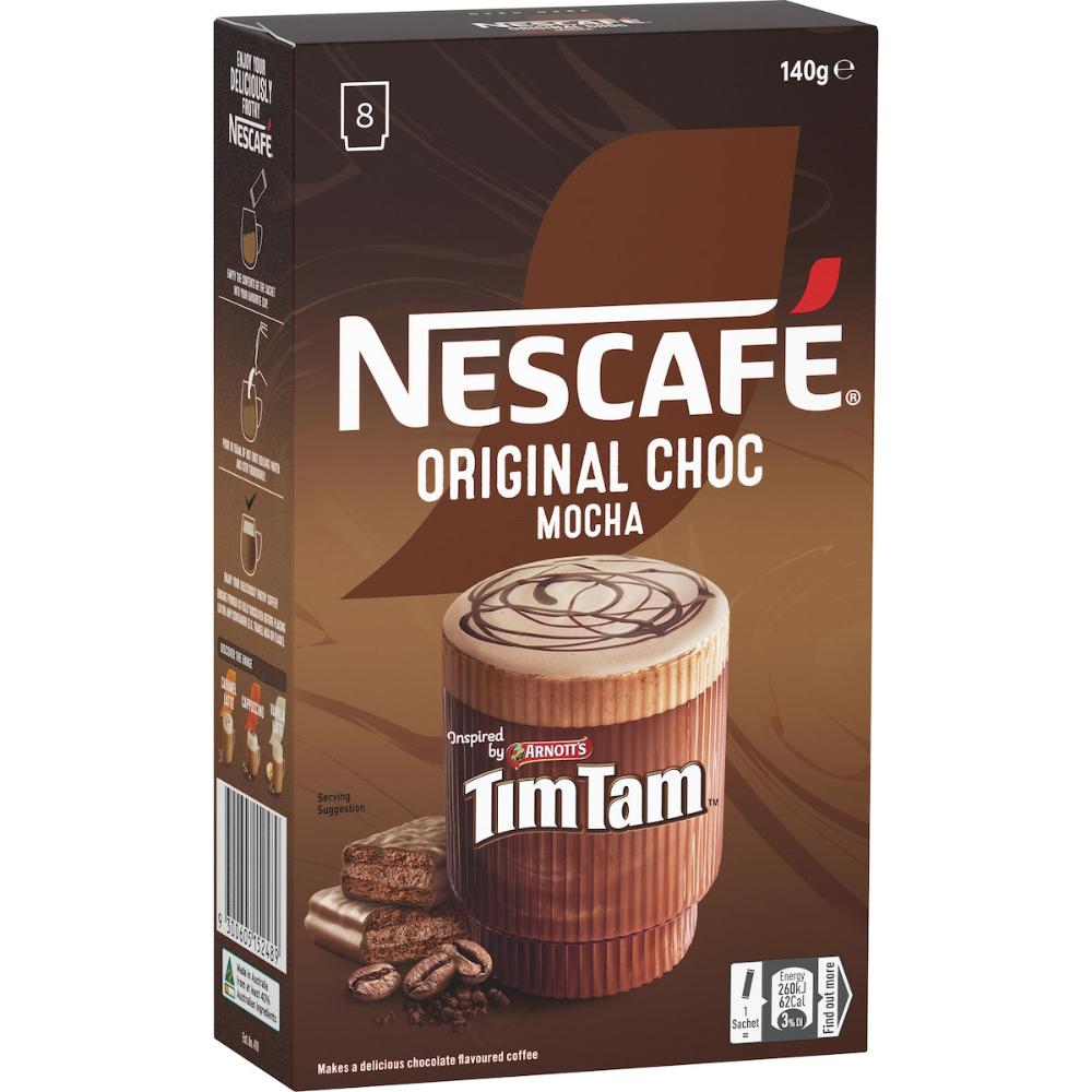 Nescafe Original Choc Mocha Tim Tam Coffee Sachets 80 Pack
