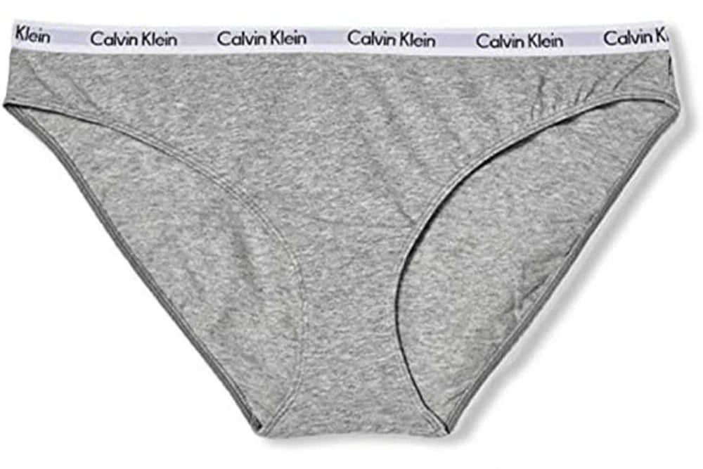 Calvin Klein Womens Carousel Logo Cotton Bikini Style Underwear 3 Pack - Black/Black/Grey