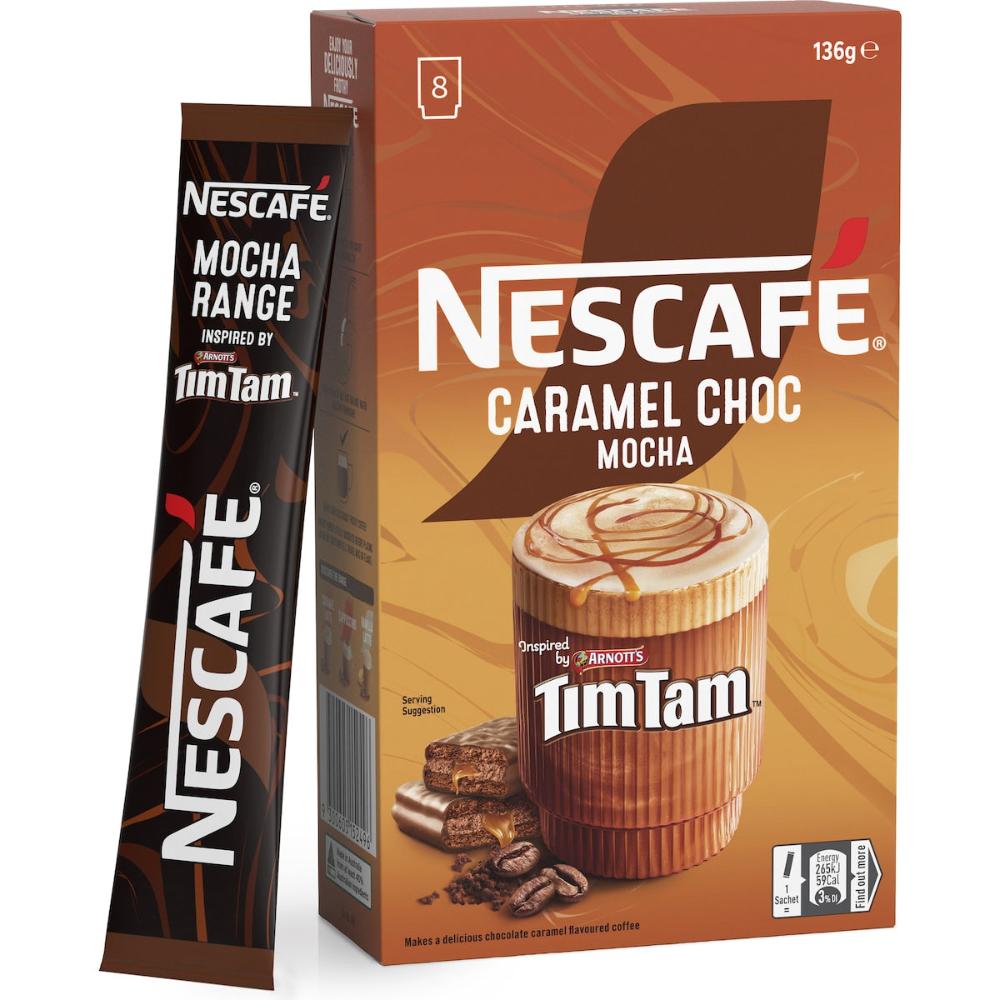 Nescafe Caramel Choc Mocha Tim Tam Coffee Sachets 80 Pack