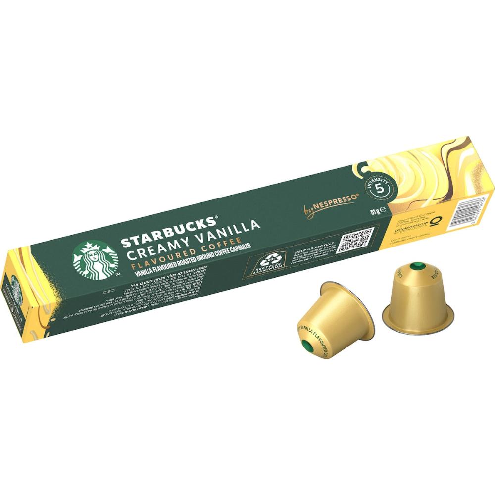 Starbucks By Nespresso Creamy Vanilla Flavoured Coffee Pods Capsules 100 Pack