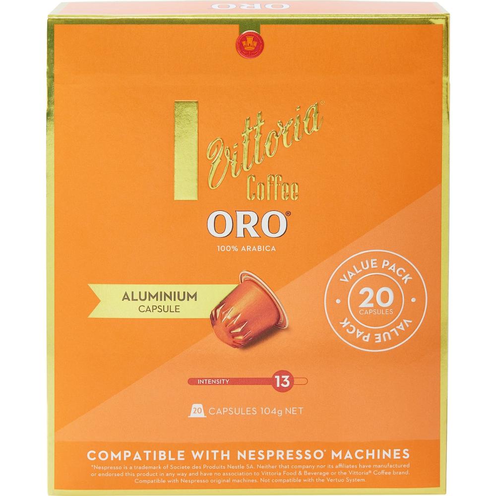 Vittoria Oro Coffee Capsules 100 Pack
