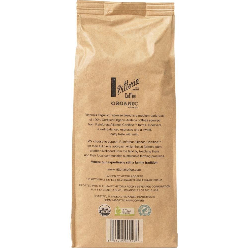 3 x Vittoria Organic Coffee Beans 500g