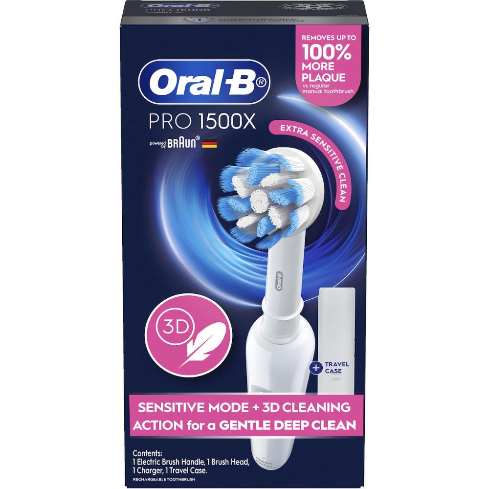 Oral-B Pro 1500x Sensitive Clean Electric Toothbrush Each