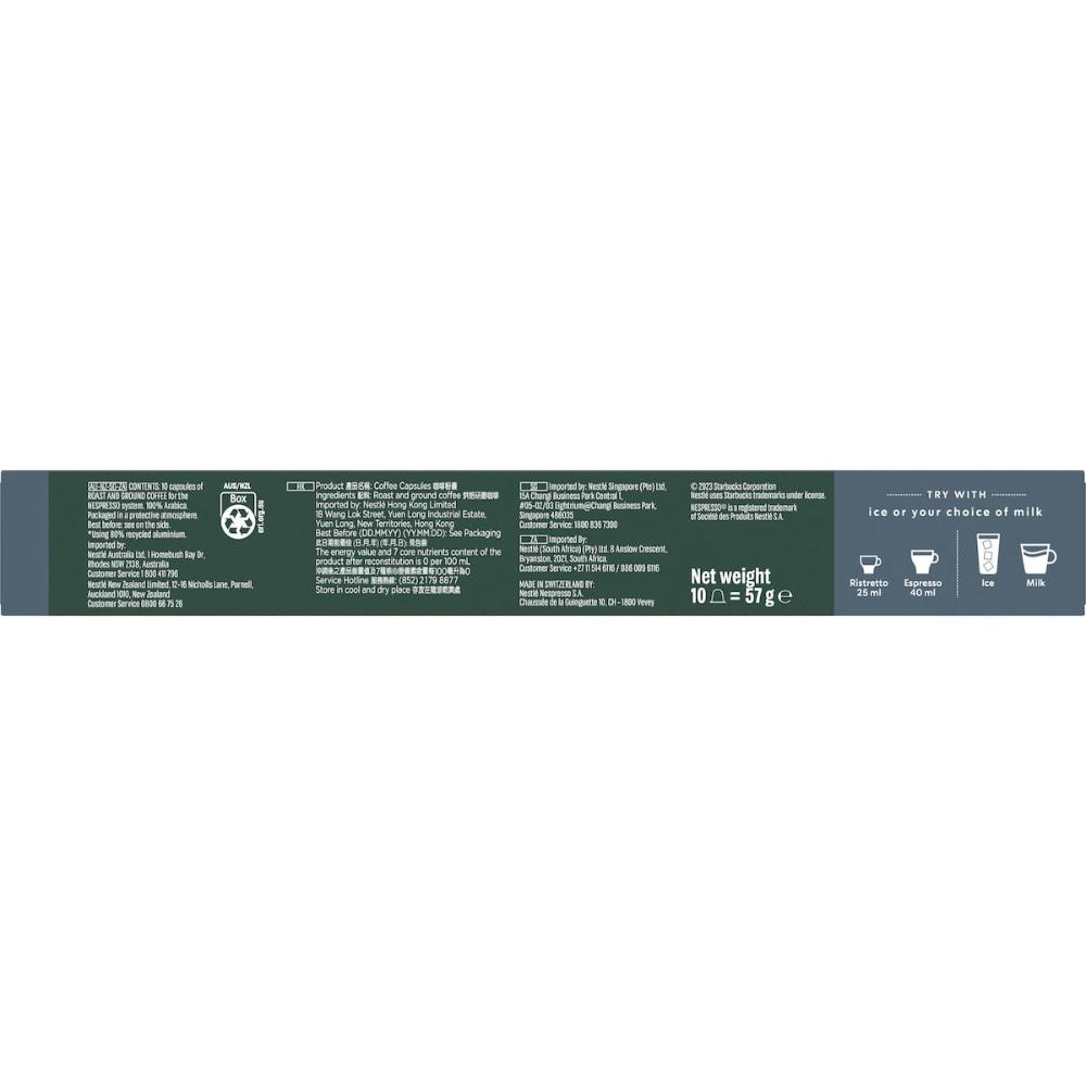 Starbucks By Nespresso Espresso Roast Coffee Pods Capsules 100 Pack