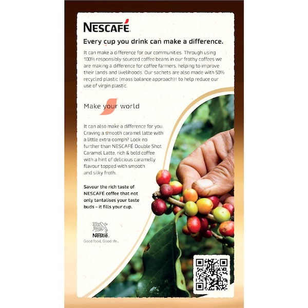Nescafe Double Shot Caramel Latte Coffee Sachets (100 serves)