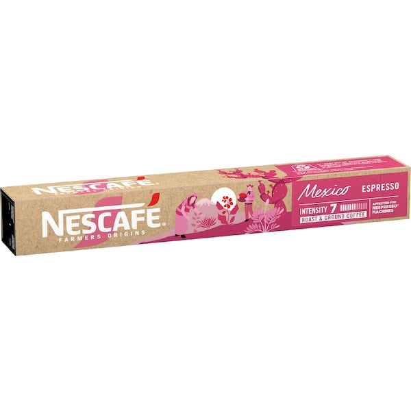 Nescafe Farmers Origin Pods Mexico Espresso Coffee Capsules 50 pack