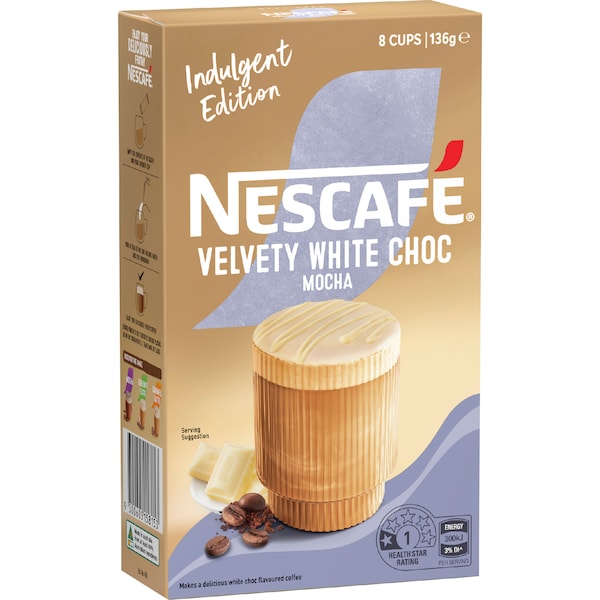 Nescafe Velvety White Choc Mocha Coffee Sachets (80 serves)