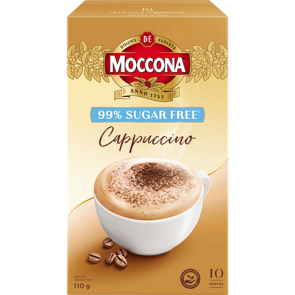 Moccona Coffee Sachets Sugar Free Cappuccino (50 serves)
