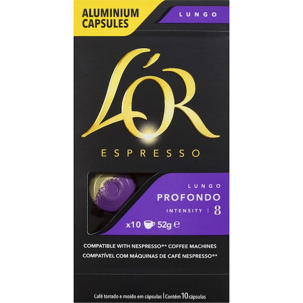 L'or Espresso Lungo Profondo Intensity 8 Coffee Capsules 100 Pack