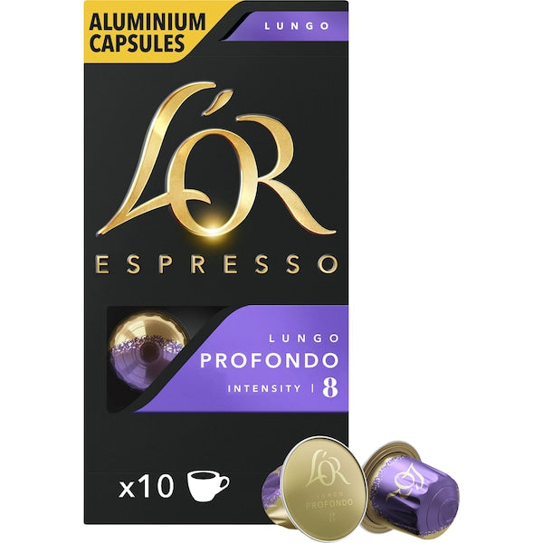 L'or Espresso Lungo Profondo Intensity 8 Coffee Capsules 100 Pack