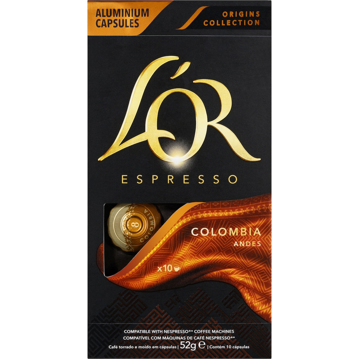 L'or Espresso Colombia Intensity 8 Coffee Capsules 50 Pack