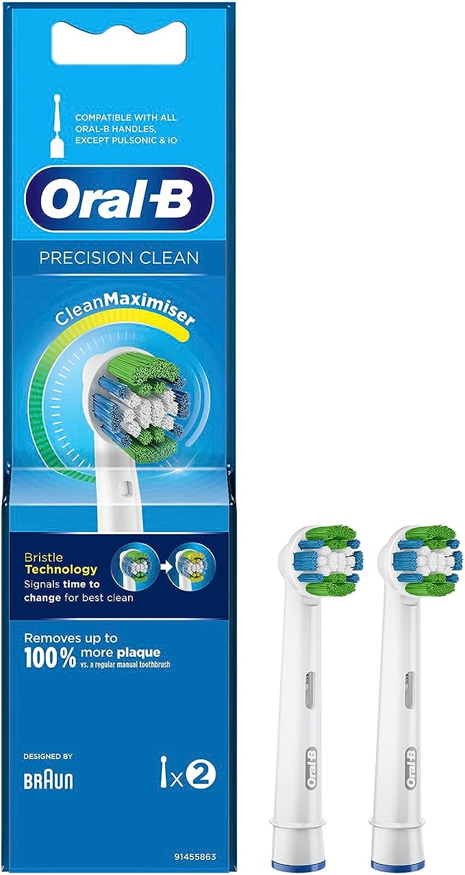 Oral B Precision Clean Replacement Electric Toothbrush Heads 2 Pack