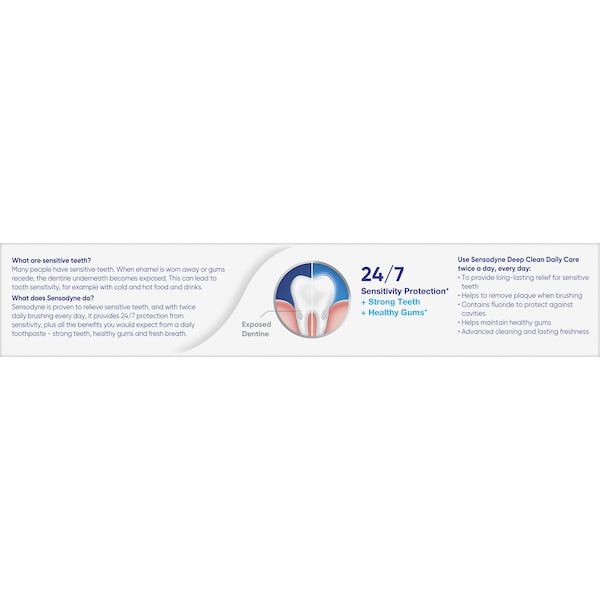 3 x Sensodyne Deep Clean Toothpaste 100g
