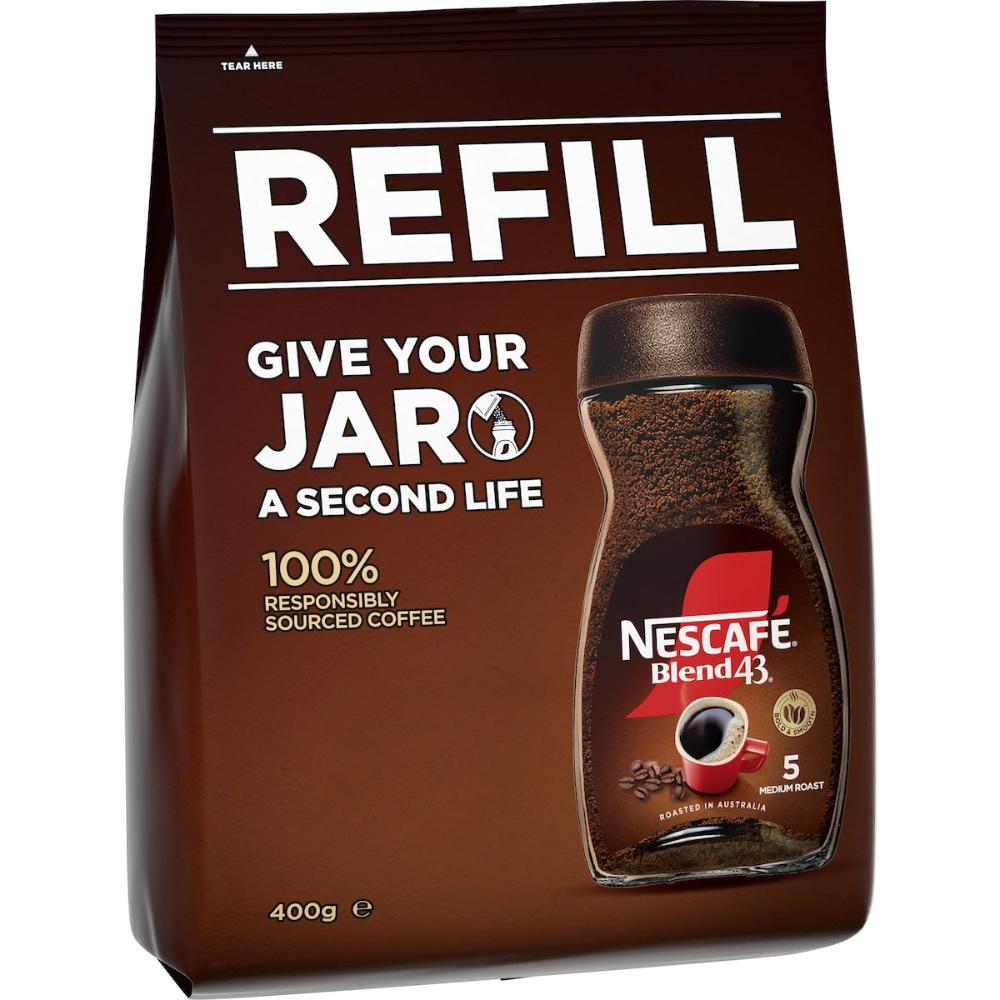 3 x Nescafe Blend 43 Instant Coffee Refill 400g