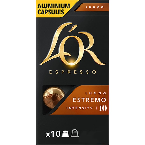 L'or Espresso Lungo Estremo Intensity 10 Coffee Capsules 50 Pack