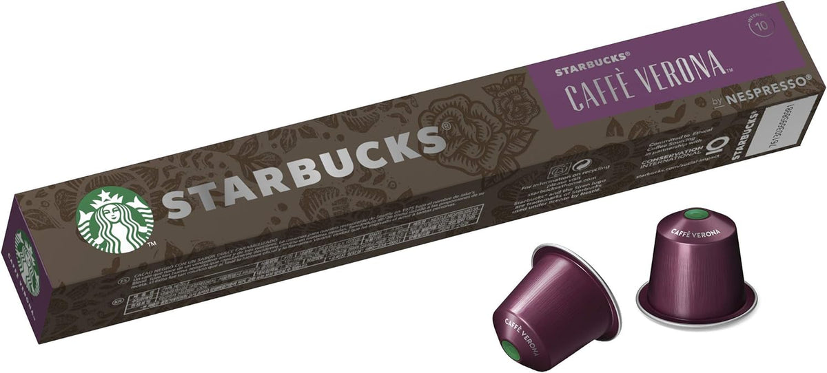 Starbucks By Nespresso Coffee Pods Variety Pack 60 Capsules (10 of each flavour)