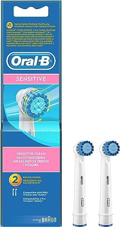 Oral B Power Toothbrush Clean Sensitive Refills 2 Pack