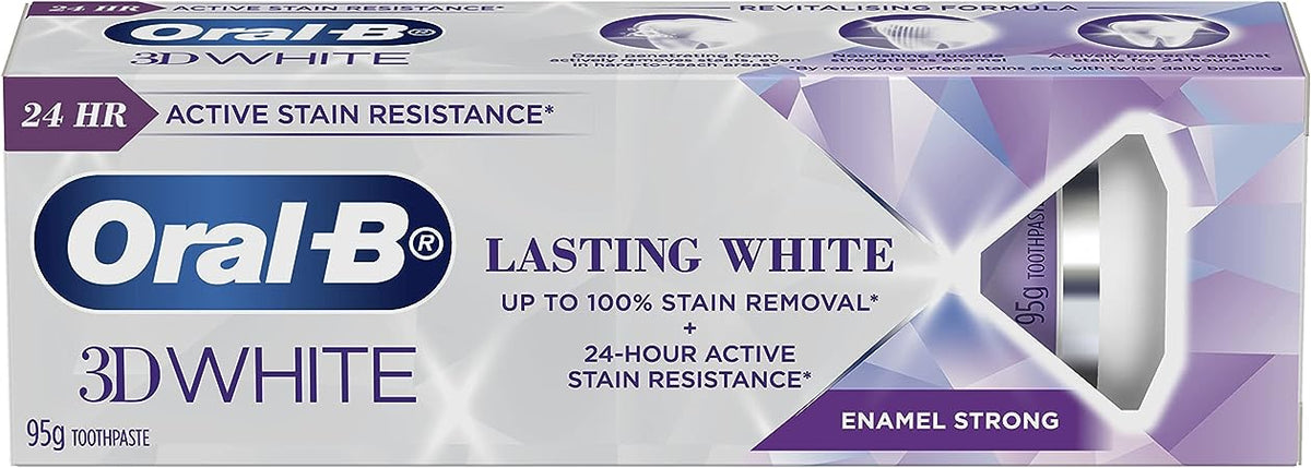 Oral B Toothpaste 3D White Lasting Enamel Strong 95g