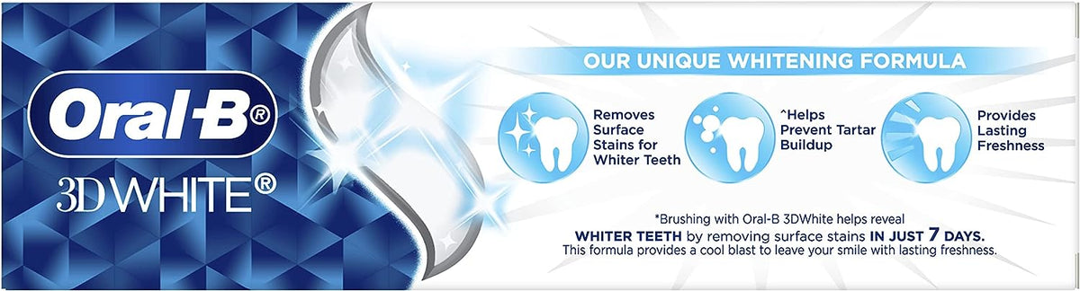 Oral B Toothpaste 3D White Long Lasting Freshness 110g