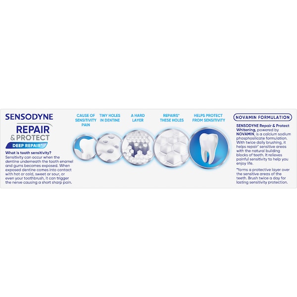 5 x Sensodyne Repair & Protect Whitening Toothpaste For Sensitive Teeth 100g