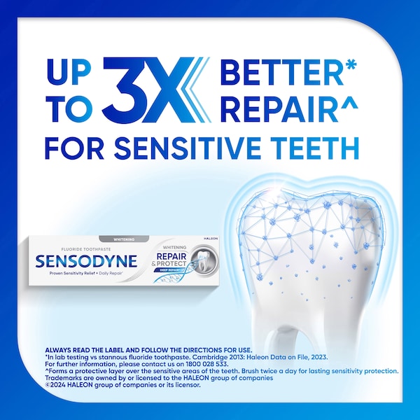 5 x Sensodyne Repair & Protect Whitening Toothpaste For Sensitive Teeth 100g