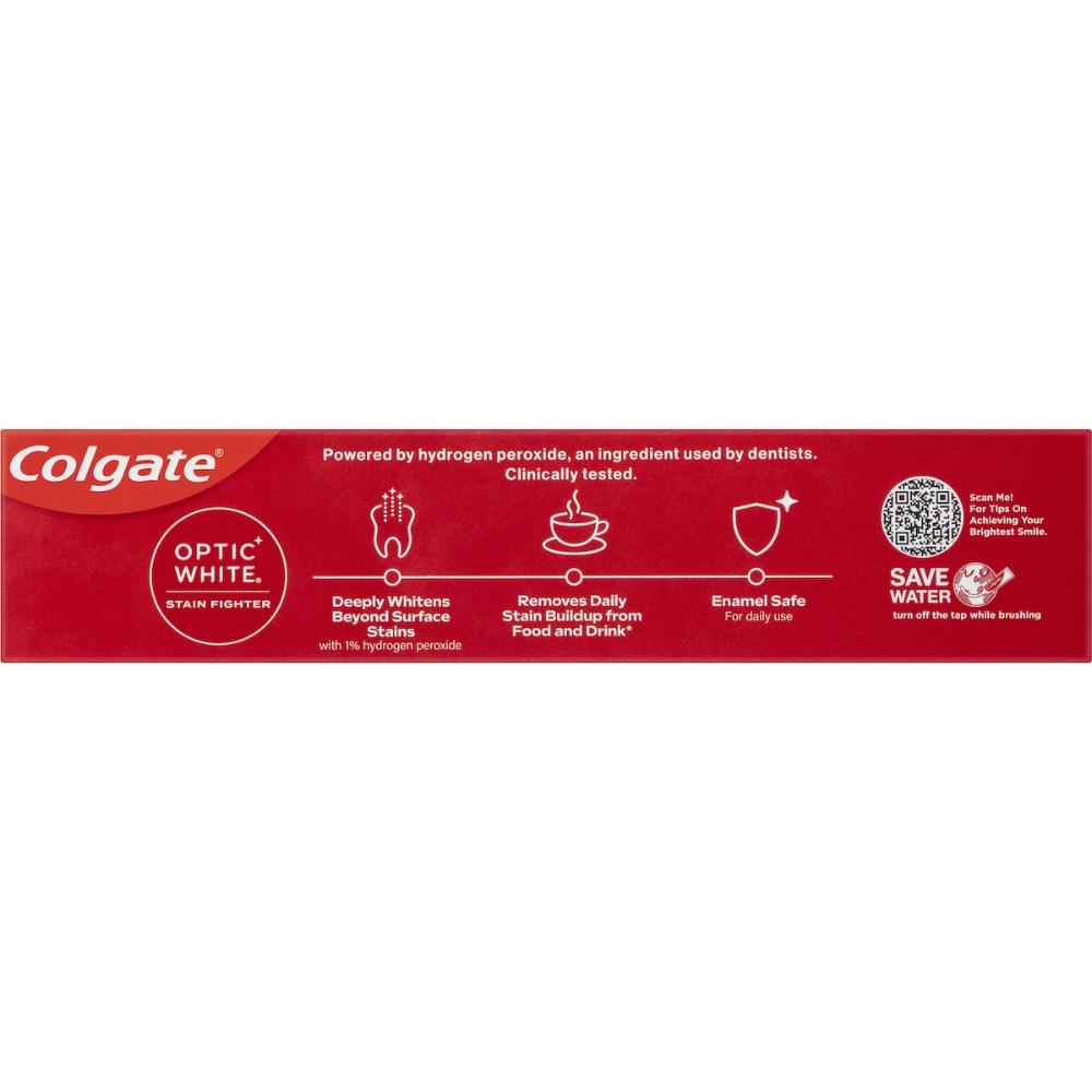 5 x Colgate Teeth Whitening Toothpaste Optic White Stain Fighter 140g