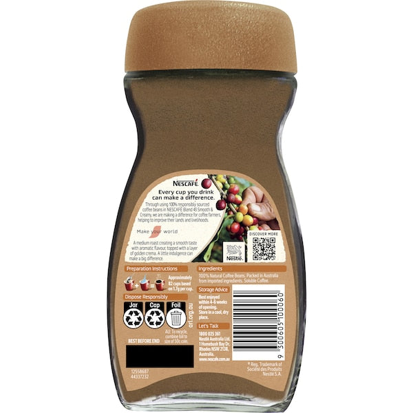 3 x Nescafe Blend 43 Smooth & Creamy Instant Coffee 140g