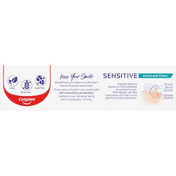 5 x Colgate Sensitive Toothpaste Advanced Clean Fluoride 110g
