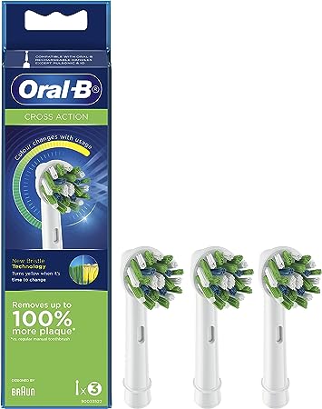 Oral B Power Toothbrush Cross Action Refills Rainbow 3 Pack