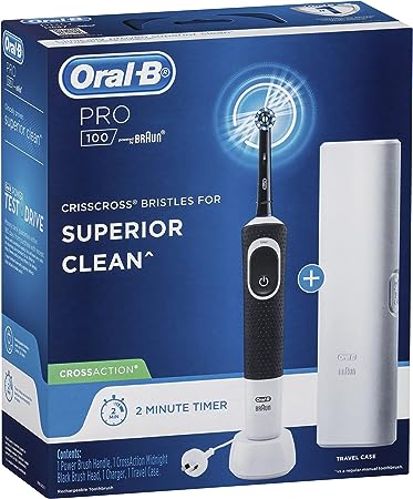 Oral B Pro 100 Cross Action Power Toothbrush Black
