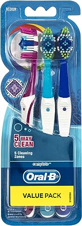 Oral B Toothbrush Complete 5 Way Clean Medium 3 Pack