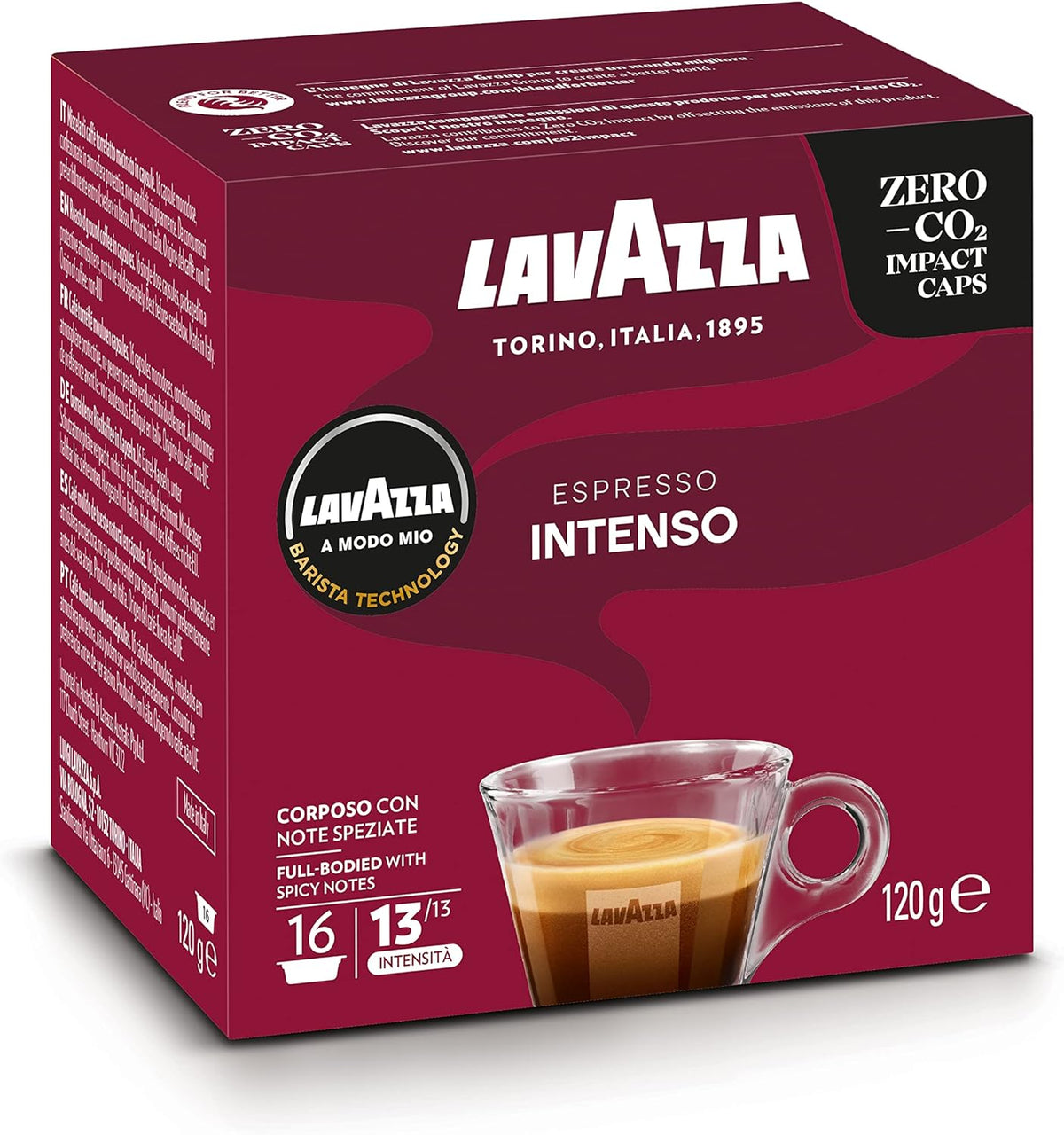 Lavazza A Modo Mio Espresso Intenso Coffee Capsules - 96 Pods