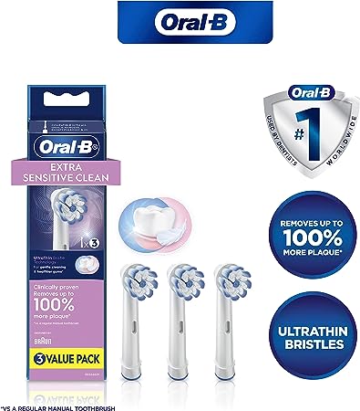 Oral B Power Toothbrush Extra Sensitive Refills 3 Pack