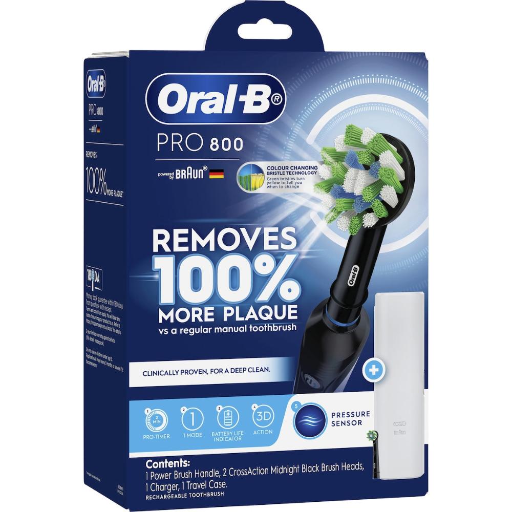 Oral-B Pro 800 Cross Action Clean Black Electric Toothbrush each