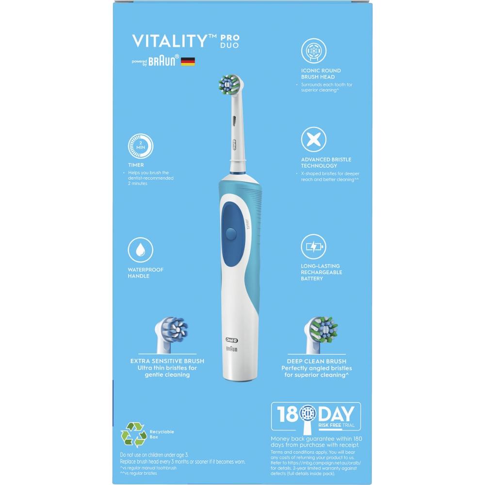 Oral-B Vitality Precision Clean Electric Toothbrush Twin Pack each