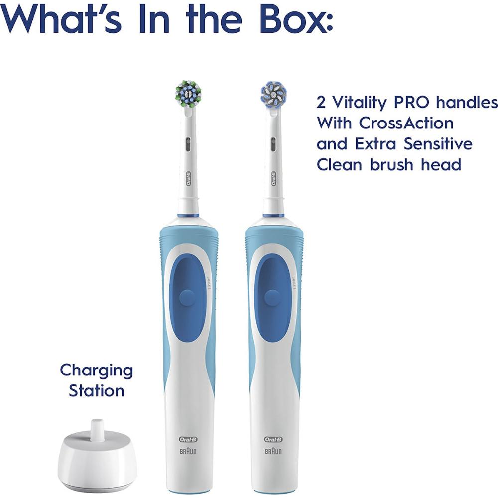 Oral-B Vitality Precision Clean Electric Toothbrush Twin Pack each