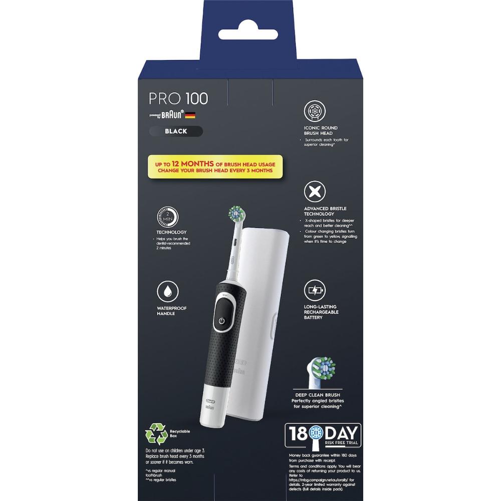 Oral-B Pro 100 Deep Clean Electric Toothbrush Starter Kit Each